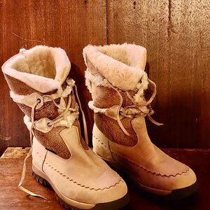 Blondo leather waterproof moccasin boots made in Canada